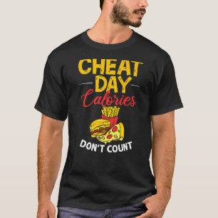 Camiseta Día de Cheat Diet Food Workout Cita Fitness Gym 3