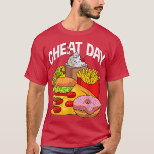 Camiseta Día de Cheat Workplace Gym Fitness Funny Pizza Fri