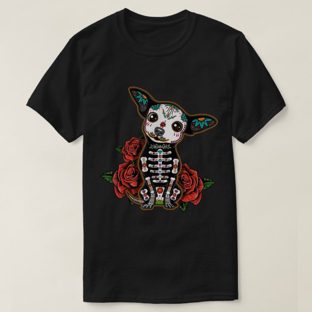 Camiseta Día de Chihuahua dia de los muertos (Diseño del anverso)