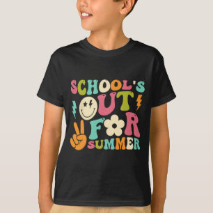 Camiseta Día De Colegios De Groovy Fuera Para La Enseñanza
