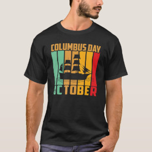 Camiseta Día de Colón Octubre Vintage Columbus Italiano Nav