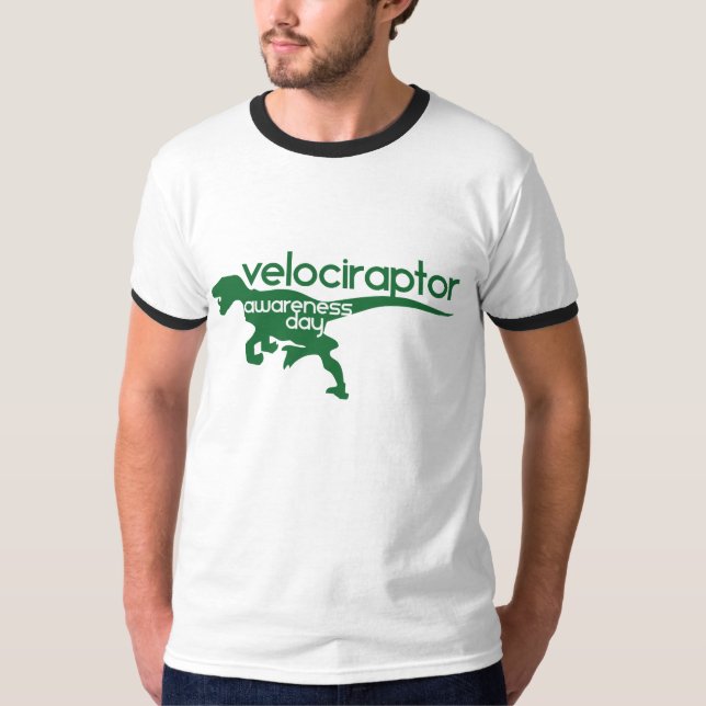 Camiseta Día de Conciencia de Velociraptor (Anverso)