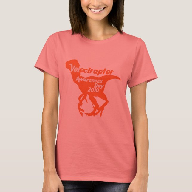 Camiseta Día de Conciencia de Velociraptor (Anverso)