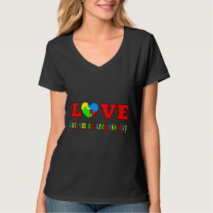 Camiseta Día de Conciencia del Autismo Amor Luchando Por El