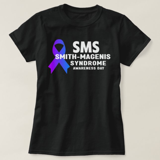 Camiseta Día de Conciencia SMS - Conciencia del síndrome de (Diseño del anverso)