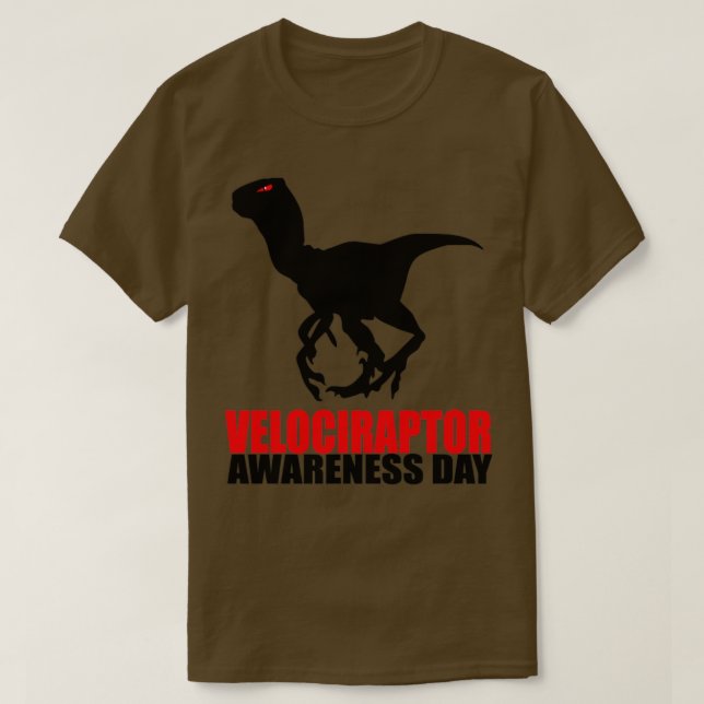 Camiseta Día de concienciación de Velociraptor (Diseño del anverso)