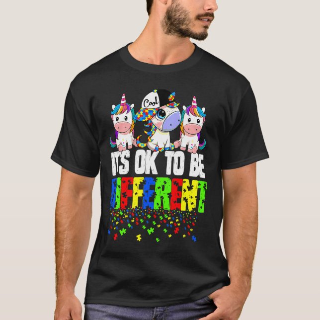 Camiseta Día De Concienciación Sobre El Autismo Unicornio E (Anverso)