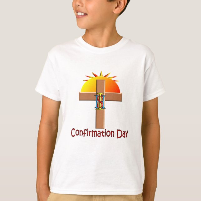 Camiseta Día de Confirmación Católica para Niños (Anverso)