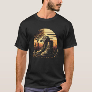 Camiseta Día de conmemoración caída soldado veterano bander