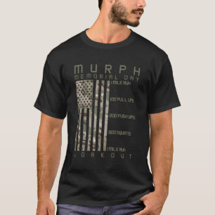 Camiseta Día de Conmemoración de Murph Wod Cam Bandera Mult