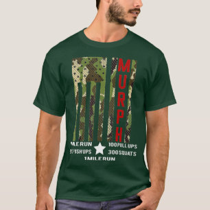 Camiseta Día de Conmemoración del Desafío Murph WOD Camo Gy