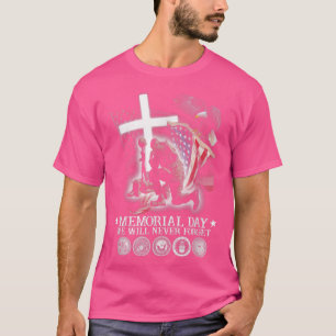 Camiseta Día de Conmemoración Nunca Olvidaremos A Veteranos