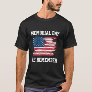 Camiseta Día de conmemoración patriótica conmemoración home