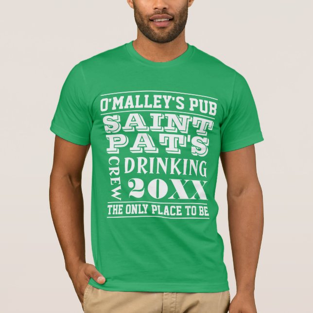 Camiseta Día de consumición personalizado del St. Patricks (Anverso)
