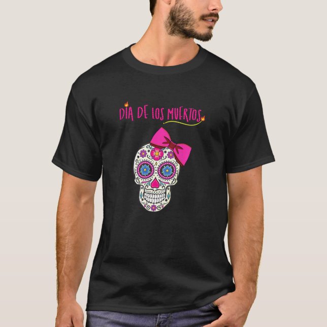 Camiseta Día De Cráneo De Azúcar De Los Muertos para Niños (Anverso)
