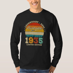Camiseta Día de cumpleaños 1935: 90 años impresionante rega