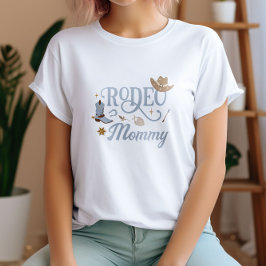 Camiseta Día de cumpleaños azul de mamá de Rodeo Occidental