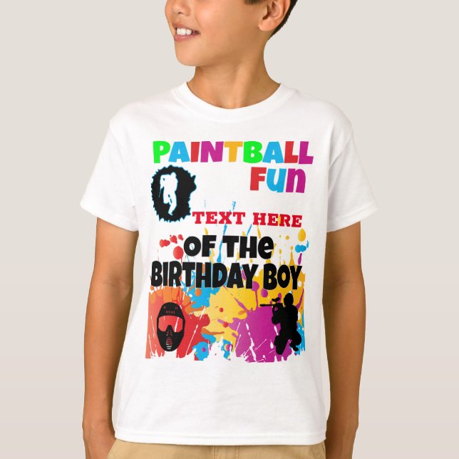 Camiseta Día de cumpleaños colorido y divertido (Anverso)