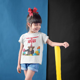 Camiseta Día de cumpleaños de la jungla salvaje de Chimpanz