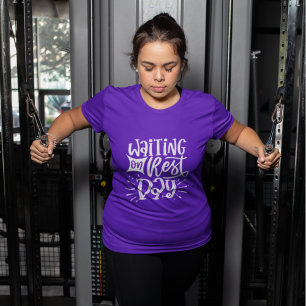 Camiseta Día de descanso esperando cita de ejercicio de gim