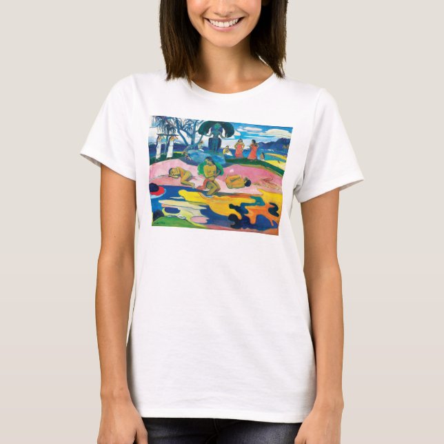 Camiseta Día de Dios Paul Gauguin (Mahana no atua) Arte (Anverso)
