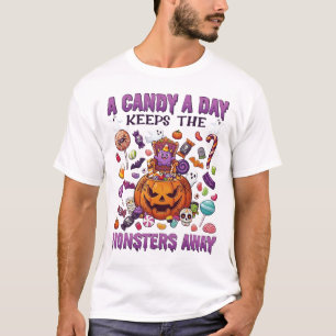 Camiseta Día de Dulces Mantiene a los Monstruos Lejos Calab