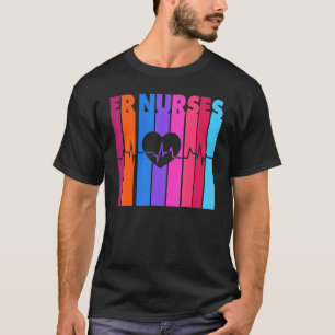 Camiseta Día de Enfermeras De Emergencia Vintage Para Mujer