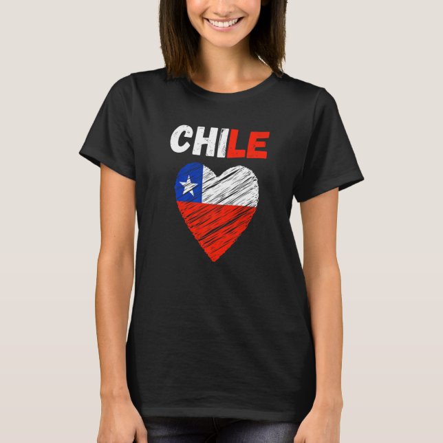 Camiseta Día de excursión 2022 con bandera de Chile (Anverso)
