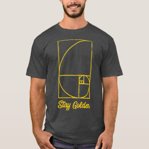 Camiseta Día de Fibonacci Mantente Dorado Divertido Geek Re