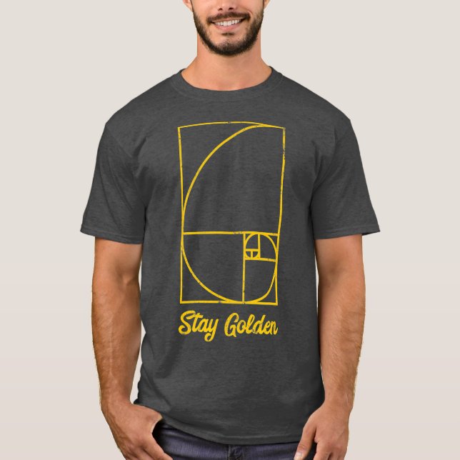 Camiseta Día de Fibonacci Mantente Dorado Divertido Geek Re (Anverso)
