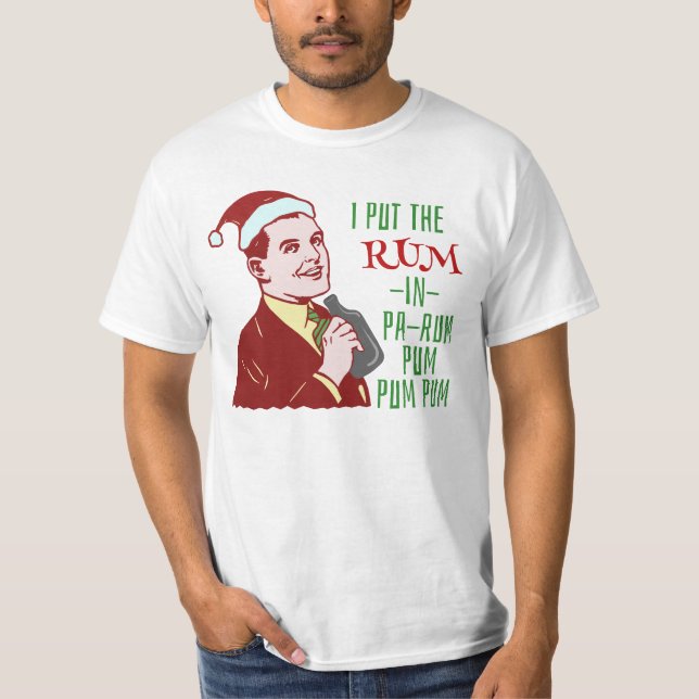 Camiseta Día de fiesta de consumición del hombre del ron (Anverso)