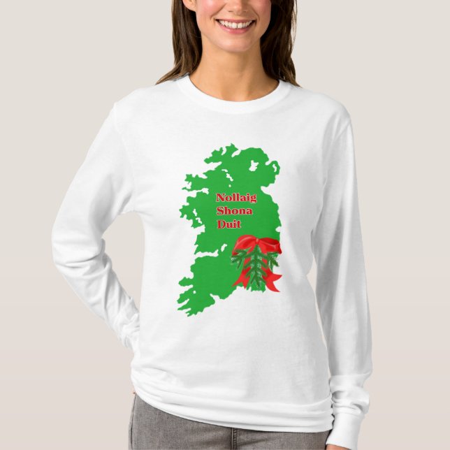 Camiseta Día de fiesta "Nollaig Shona Duit " (Anverso)