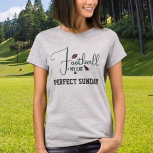 Camiseta Día de fútbol americano Script Mamá Gata Luz Verde