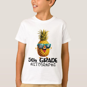 Camiseta Día De Graduación De Autografo De 5º Grado Niños C