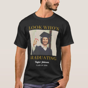 Camiseta Día de Graduación de Último Año Foto Vintage Perso