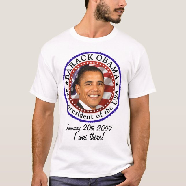 Camiseta Día de inauguración de presidente Obama (Anverso)