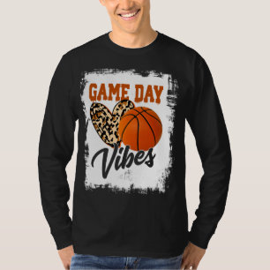 Camiseta Día de juego blanqueado Vibes Mamá ventilador de b
