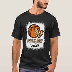 Camiseta Día de juego de baloncesto desteñido Vibra de mamá