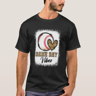 Camiseta Día de juego de béisbol desteñido Vibes Mamá de bé