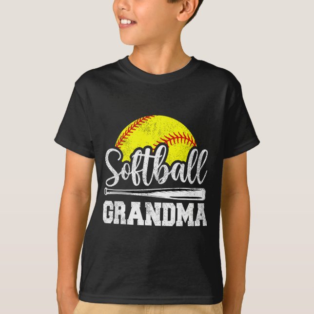 Camiseta Día de Juego de la Abuela Jugadora de Softbol Madr (Anverso)