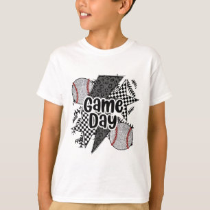 Camiseta Día de juego de venta retro Leopardo a cuadros Ven