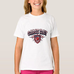 Camiseta Día de Juego Fútbol Americano Escudo Patriótico De