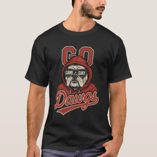 Camiseta Día de juego genial de atletismo del bulldog vinta