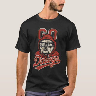 Camiseta Día de juego genial de atletismo del bulldog vinta