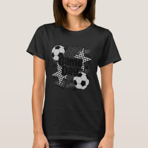 Camiseta Día de juego vintage fútbol perno de relámpago div