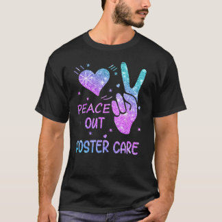Camiseta Día de la Adopción del Cuidado Foster Peace Out 20
