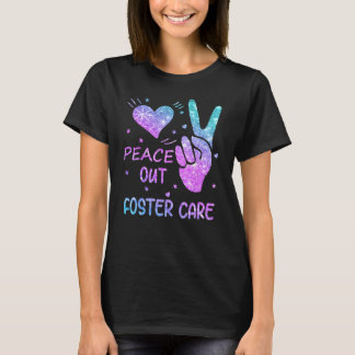 Camiseta Día de la Adopción del Cuidado Foster Peace Out 20