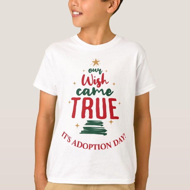 Camiseta Día de la Adopción, los Navidades de los niños "Nu (Anverso)
