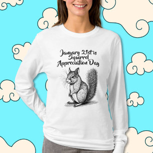 Camiseta Día de la Apreciación de la Ardilla el 21 de enero