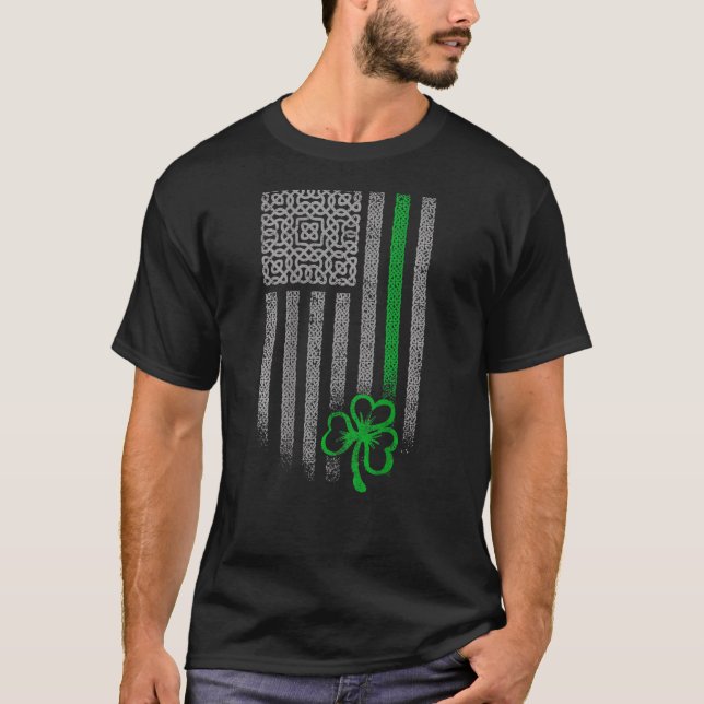 Camiseta Día de la Bandera Americana Grunge St Patrick (Anverso)